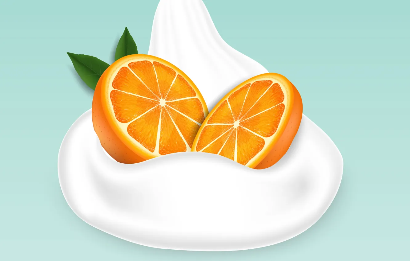 Photo wallpaper background, orange, milk, citrus