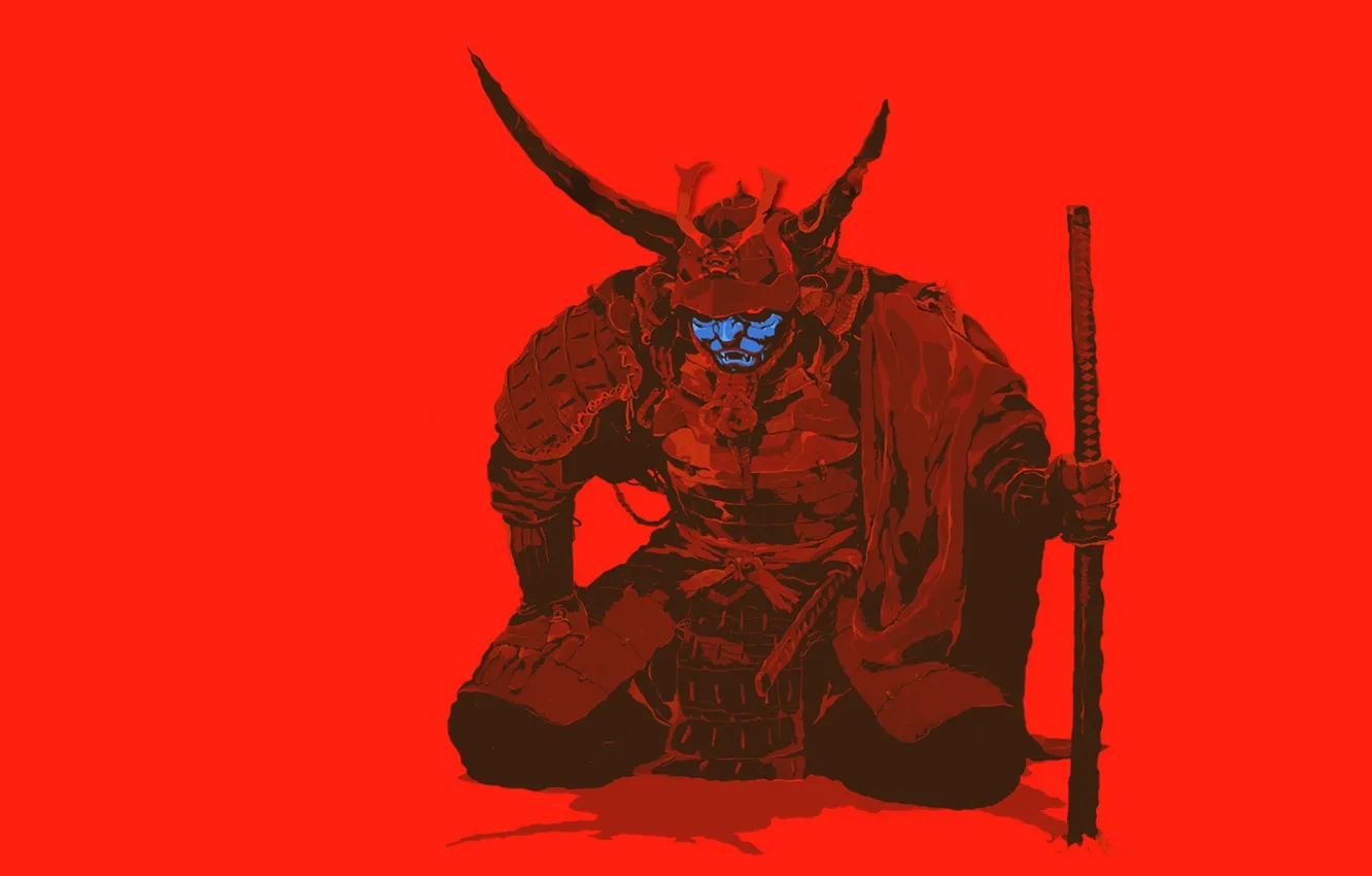 Photo wallpaper background, sword, katana, warrior, samurai, samurai