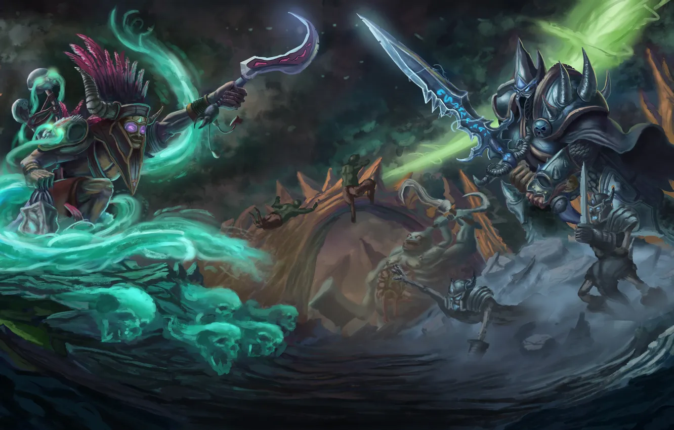 Photo wallpaper diablo, warcraft, arthas, Witch Doctor, Heroes of the Storm, Heretic Witch Doctor, Nazeebo