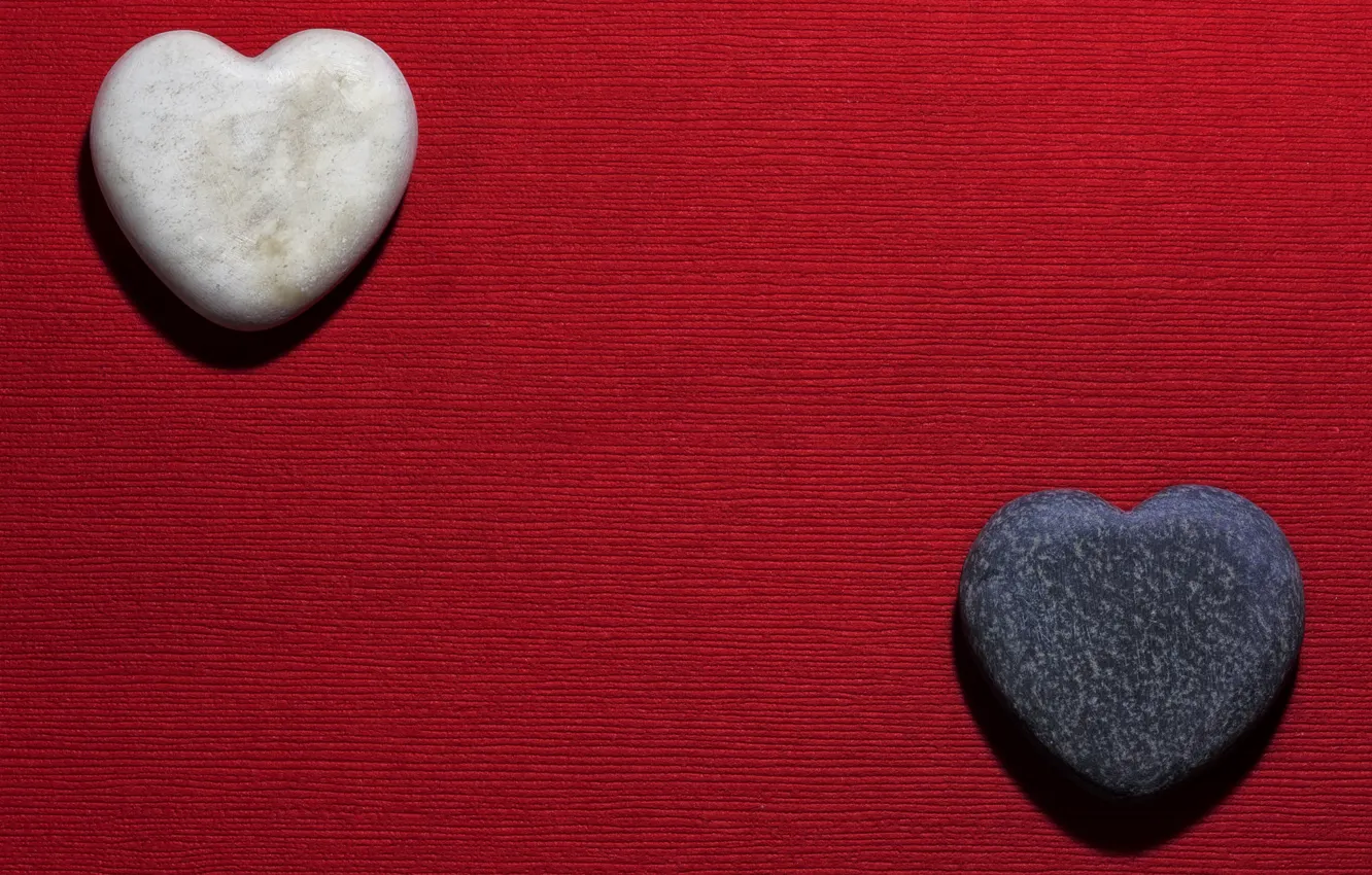 Photo wallpaper red, stones, heart