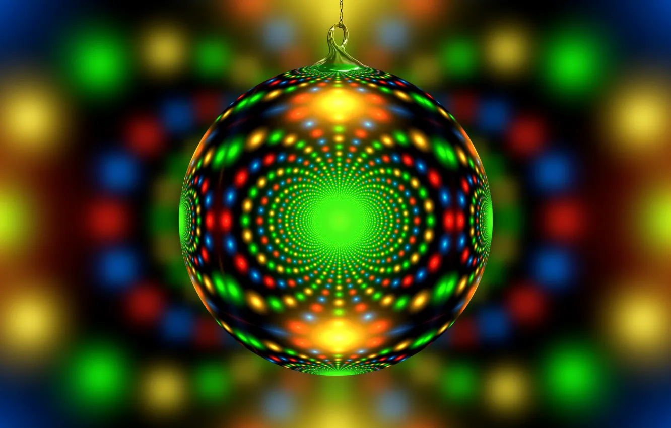 Photo wallpaper lights, balls, toy, color, rainbow, sphere
