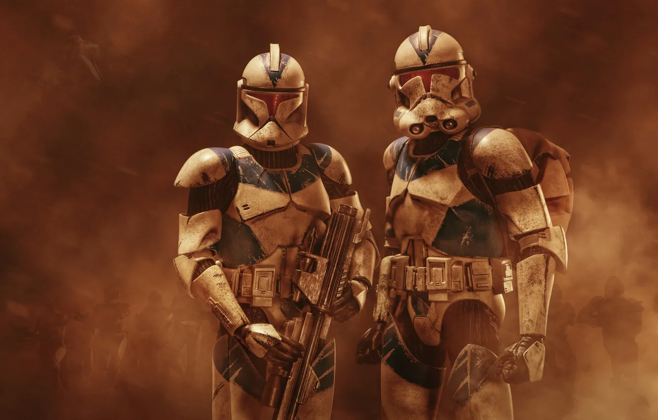 Photo wallpaper Star Wars, clone, Werner Burgstaller, Imperial stormtroopers