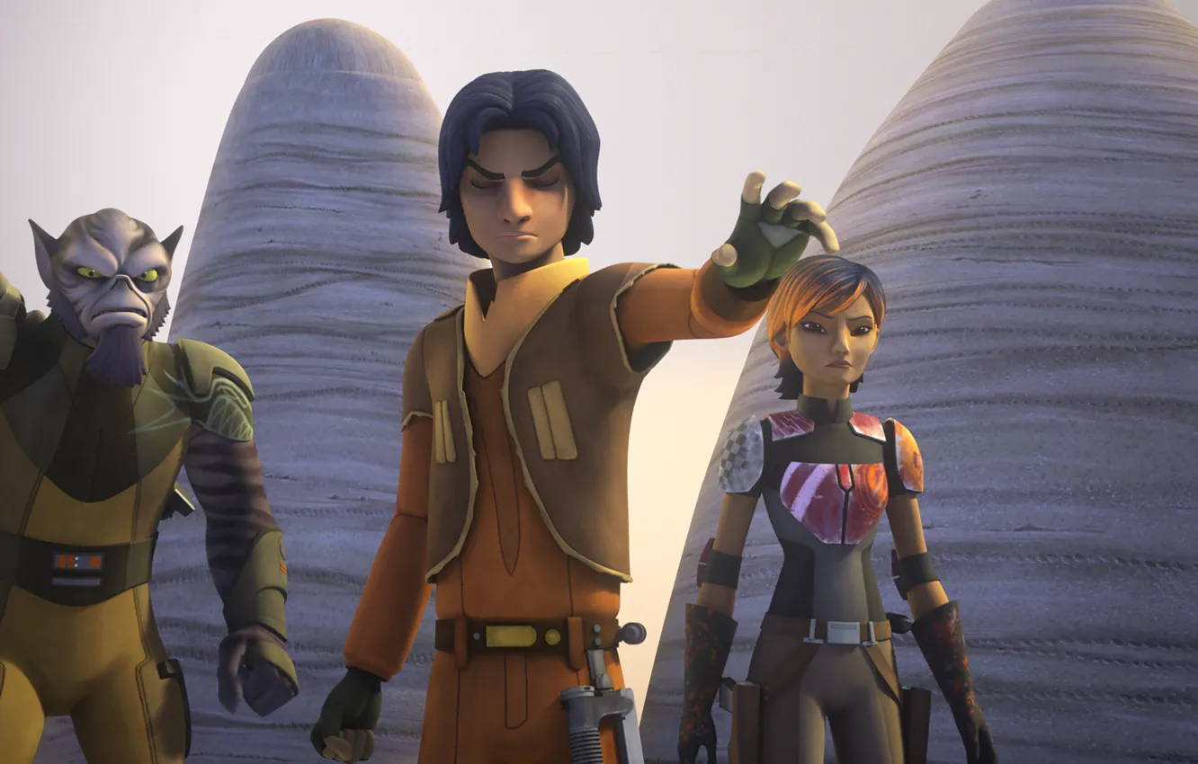 Photo wallpaper The animated series, Star wars: Rebels, Sabina, Zeb, Star Wars: Rebels, Ezra