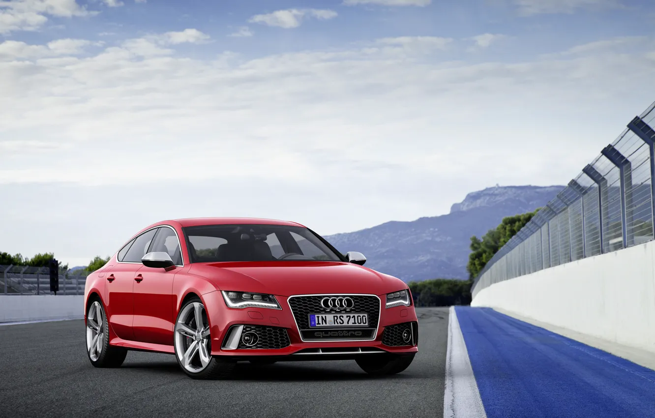 Photo wallpaper Audi, track, RS7