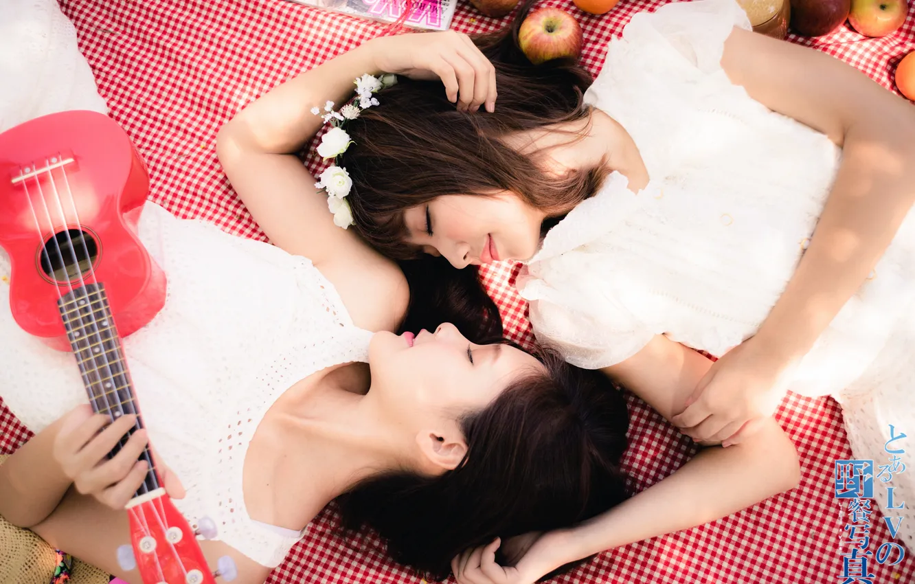 Photo wallpaper girl, mood, guitar