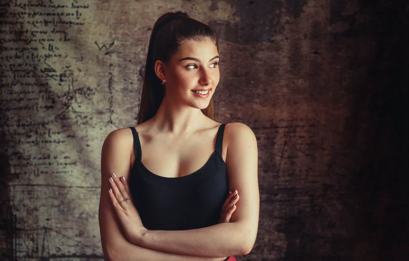 Photo wallpaper pose, smile, Girl, Alexey Gilev