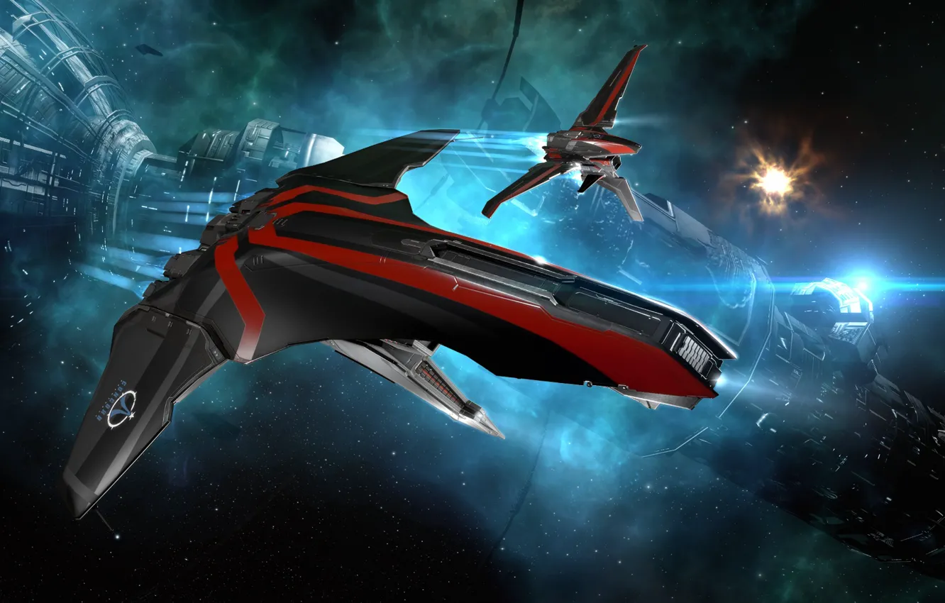 Photo wallpaper spaceship, space, battle, station, coooper, ruins, space, battle