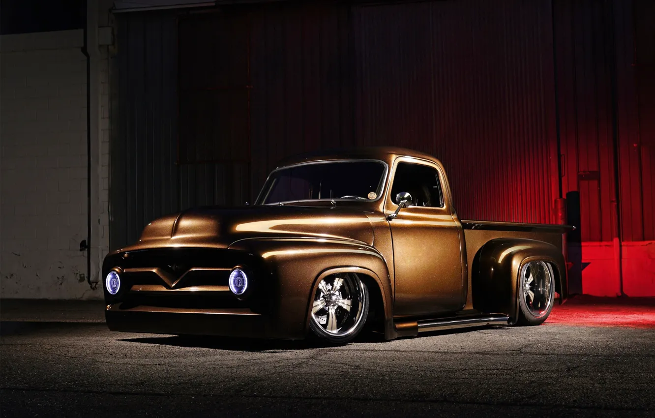 Photo wallpaper Ford, Truck, Custom, Pick up, Vehicle, Ford F-100