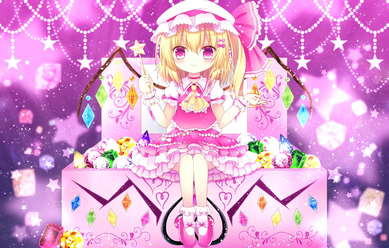 Photo wallpaper pink, girl, Touhou, Touhou, Touhou