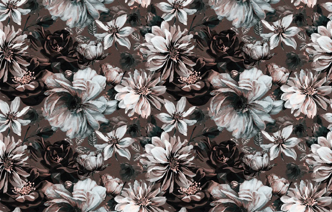 Photo wallpaper flowers, background, Background, Pattern, Floral