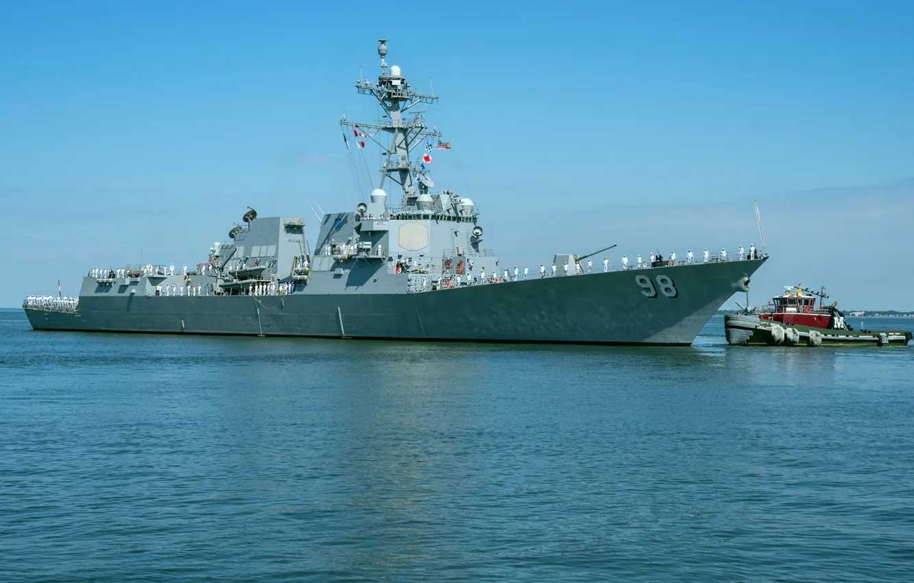 Photo wallpaper destroyer, US NAVY, USS Forrest Sherman, DDG-98