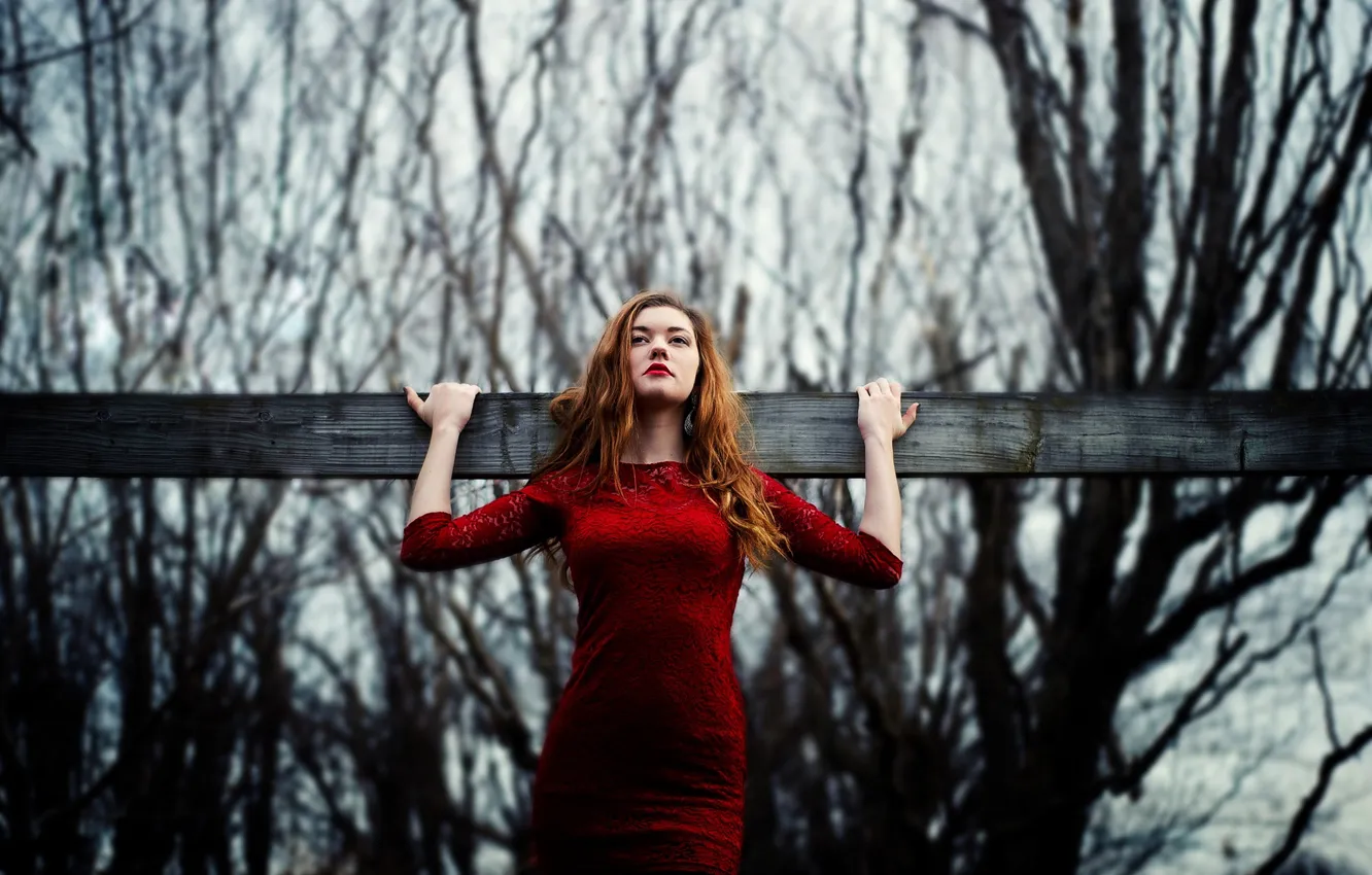 Photo wallpaper girl, pose, background