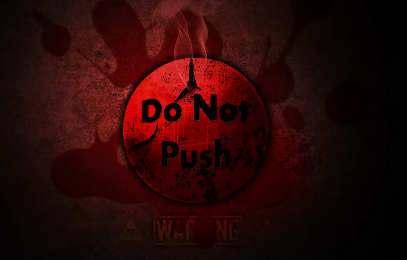 Photo wallpaper red, death, danger, black, blood, skull, button, not