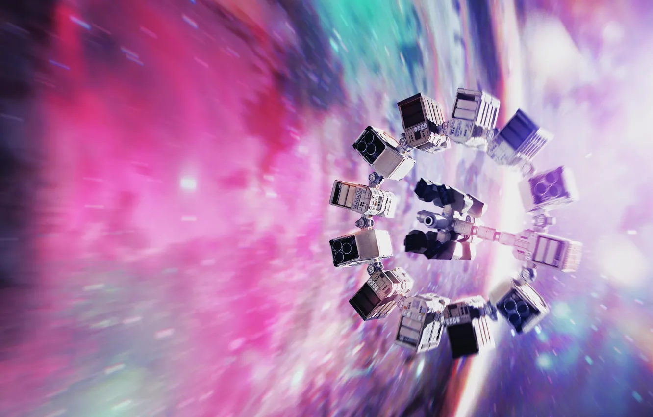 Photo wallpaper space, spaceship, spaceship, sci-fi, Warner Bros, Interstellar