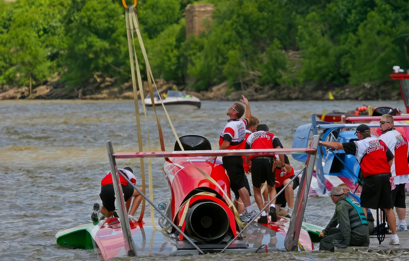Photo wallpaper race, boat, speed