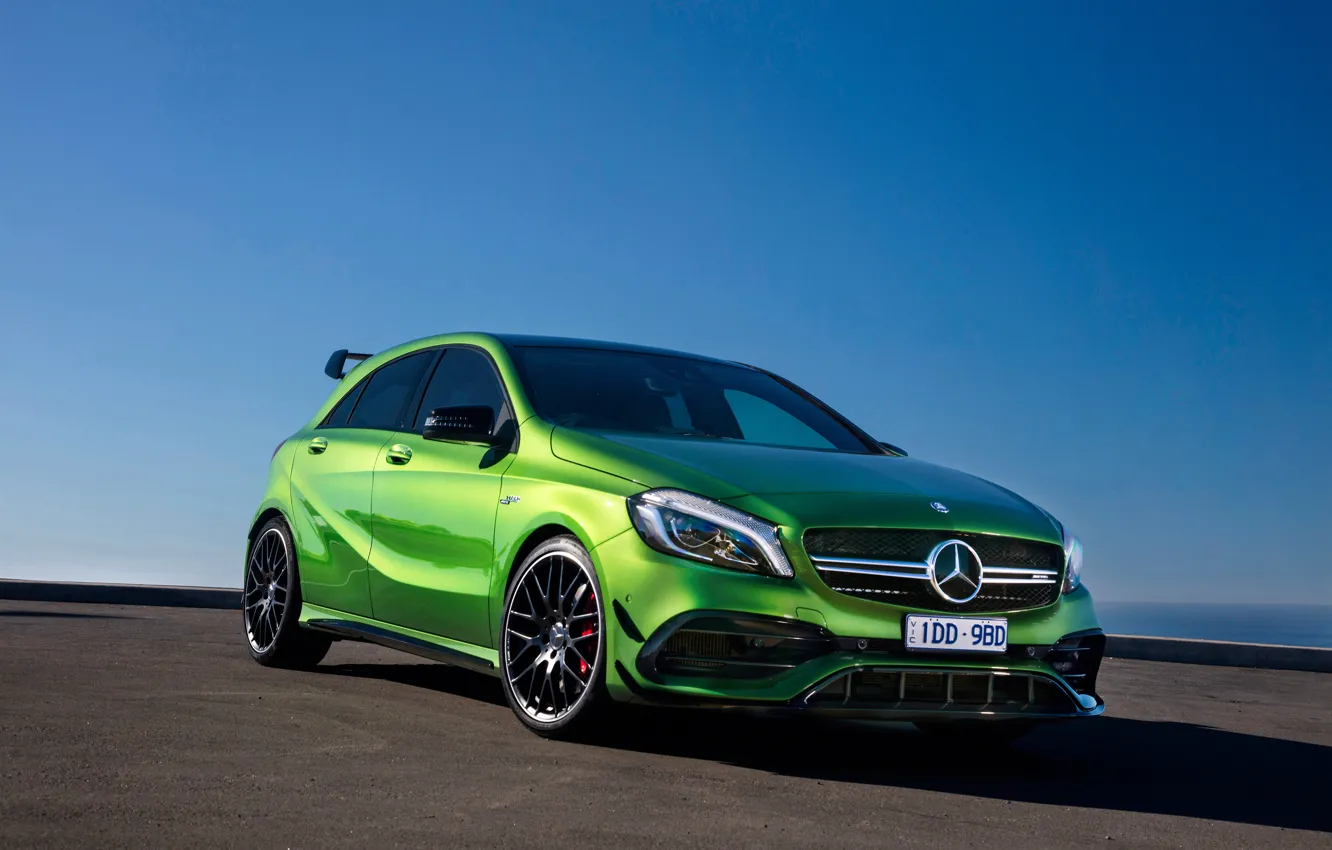 Photo wallpaper green, Mercedes-Benz, Mercedes, AMG, AMG, A-class, W176