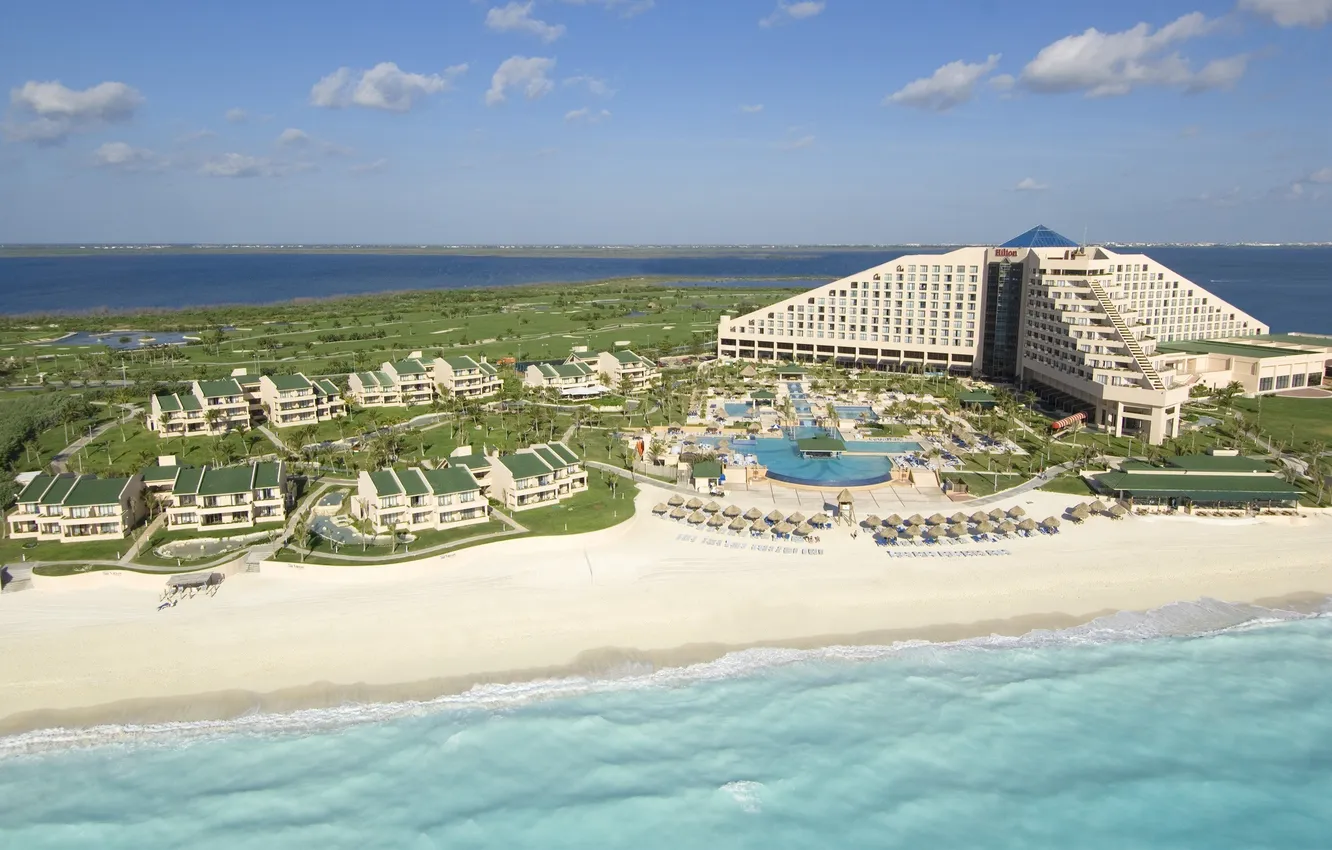 Wallpaper Sand Beach The Sky The Hotel Mexico Cancun For Mobile