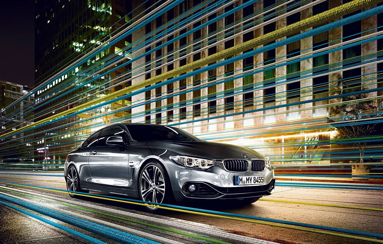 Photo wallpaper BMW, House, Grey, Asphalt, BMW, 4 Series