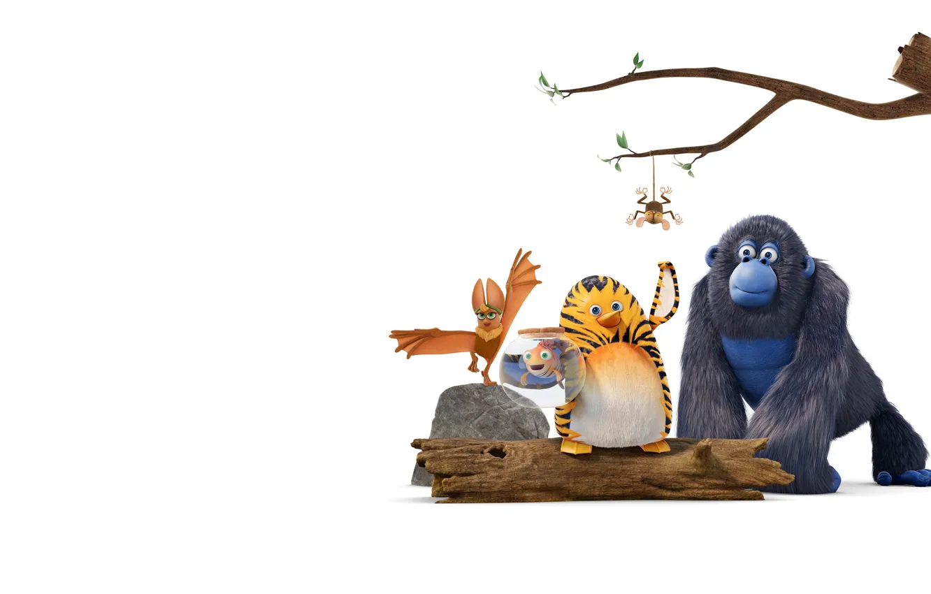 Photo wallpaper each, art, hero, children's, The Jungle Bunch !, david aucourt