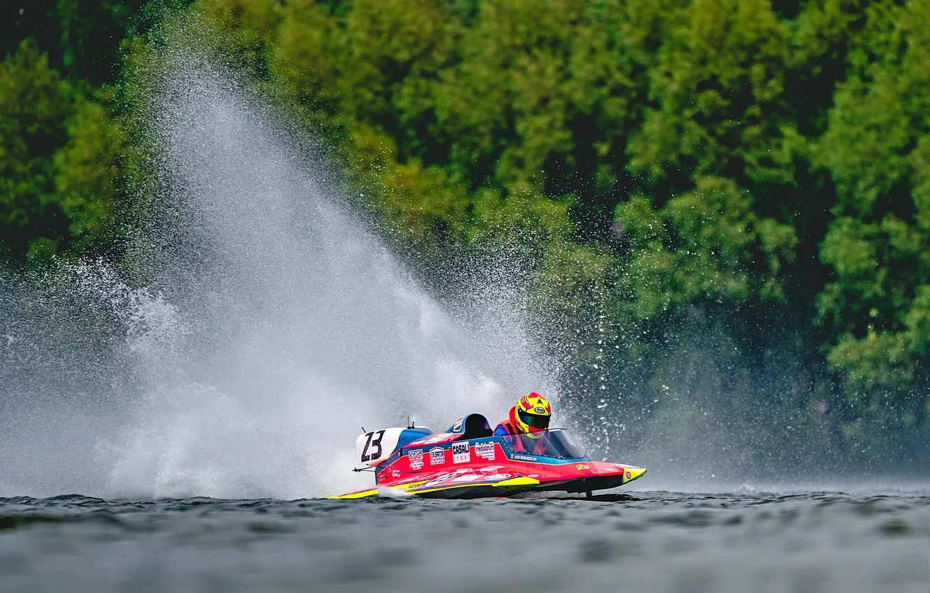 Photo wallpaper race, boat, speed