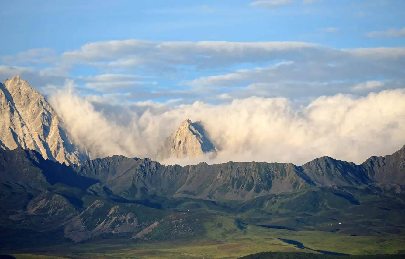 Photo wallpaper clouds, mountains, Tibet, Heat Lace