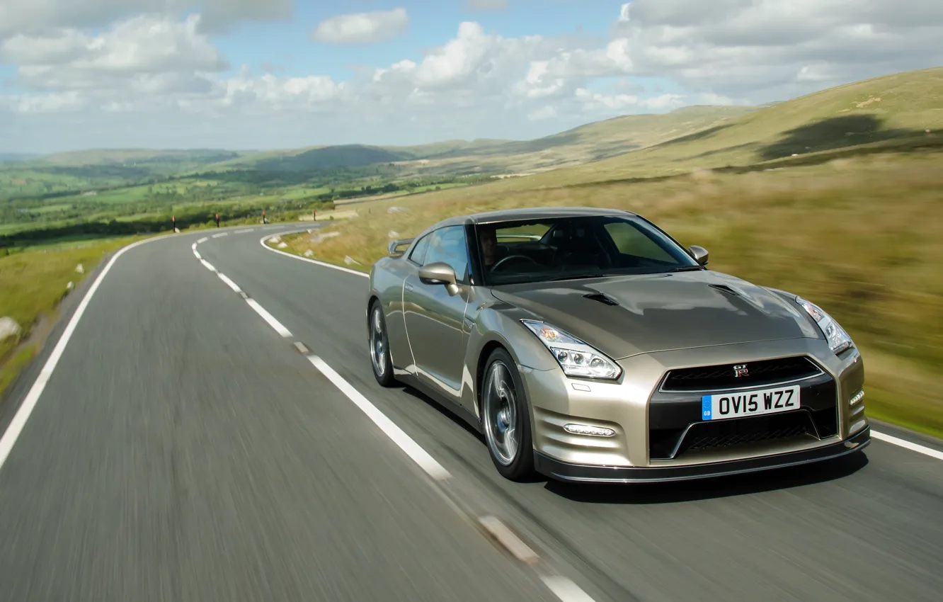 Photo wallpaper Nissan, GT-R, Nissan, R35, UK-spec, 2015, 45th Anniversary