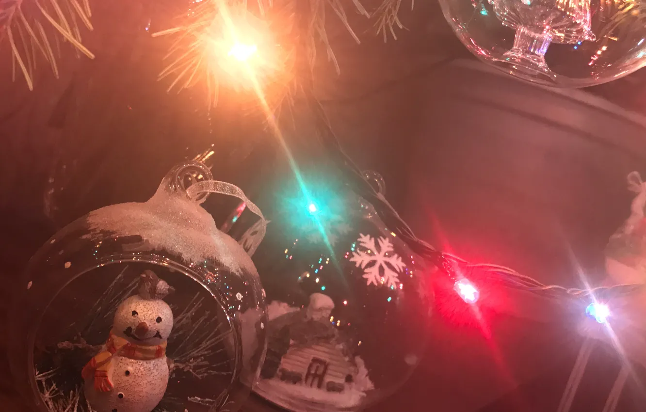 Photo wallpaper Christmas, Christmas decorations, 2017