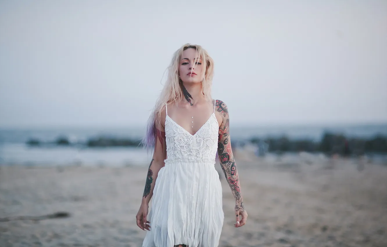 Photo wallpaper look, girl, background