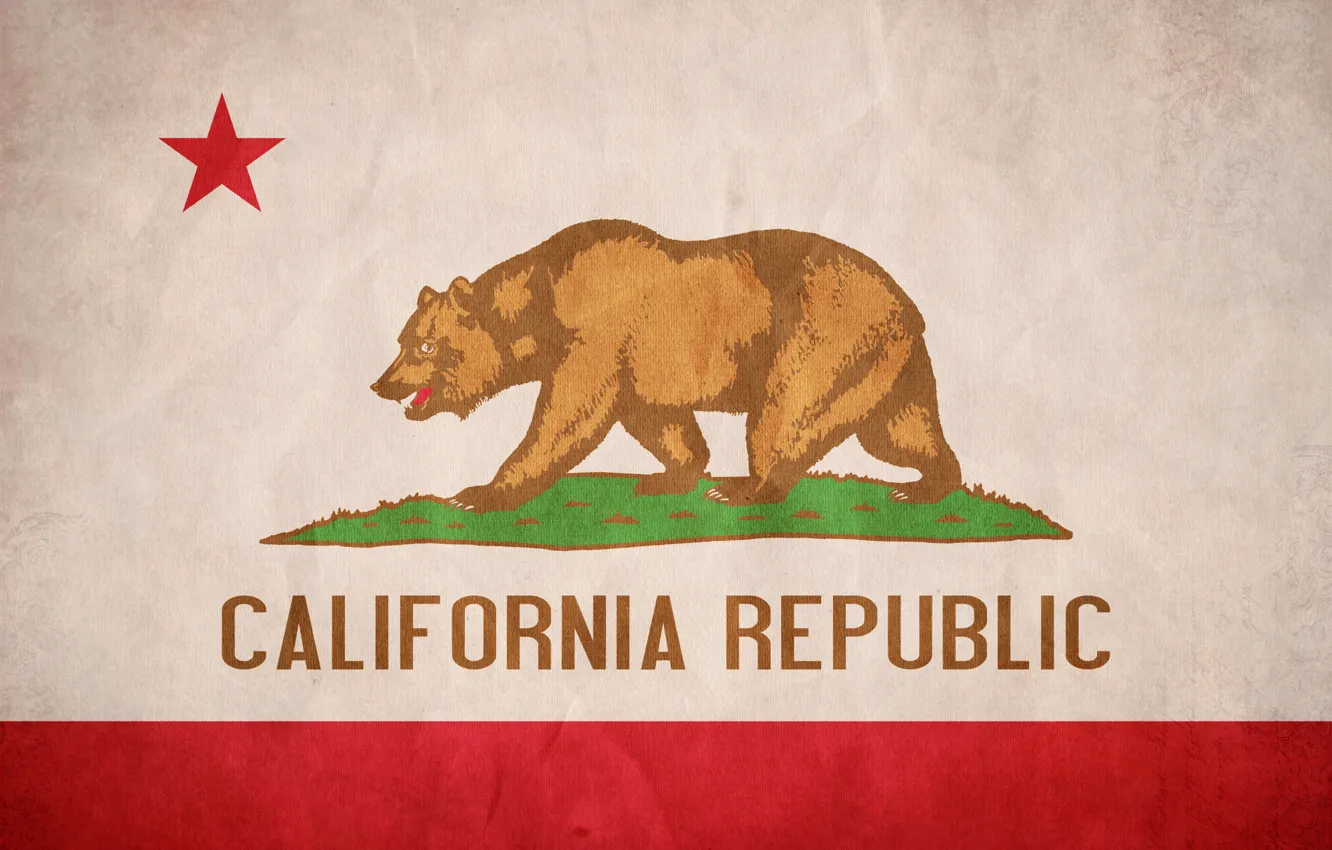 Photo wallpaper texture, flag, CA, California, Flag