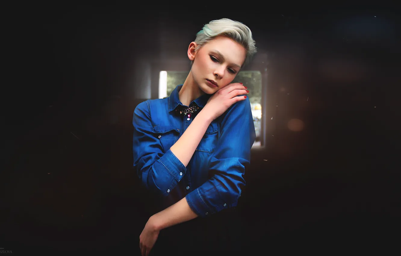 Photo wallpaper girl, fragile, tunnel, drama, sensual, Submissive