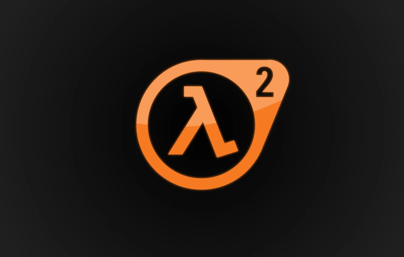 Photo wallpaper logo, Half-Life 2, Valve, Logo, lambda, orange, Game, Lambda
