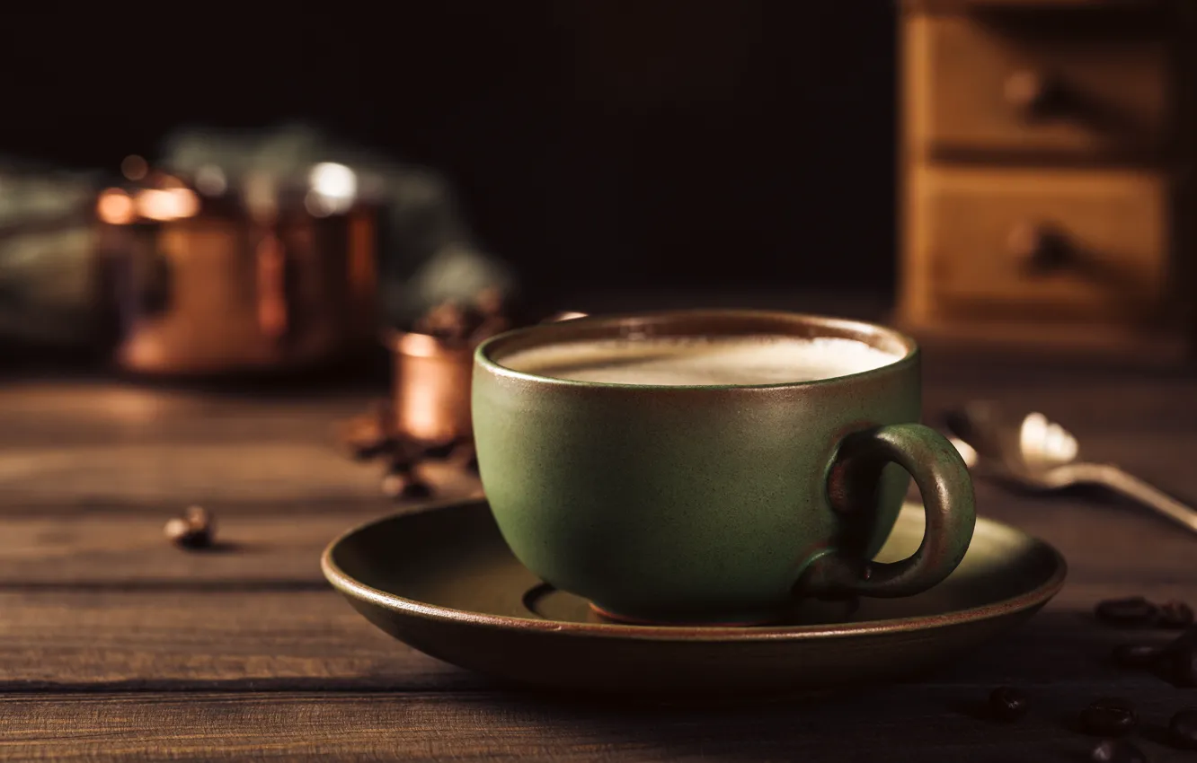 Photo wallpaper coffee, Breakfast, Cup, Iryna Melnyk