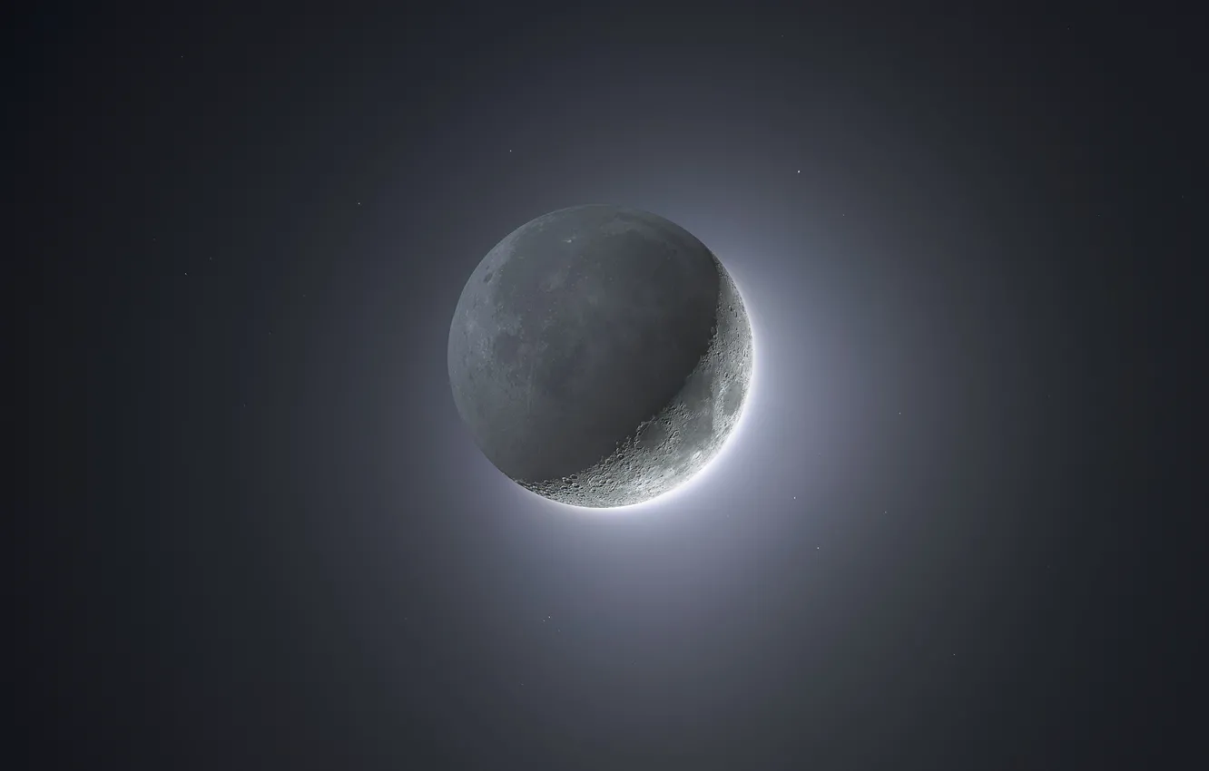 Photo wallpaper stars, the moon, shadow, moon, crater, stars, shadow, craters