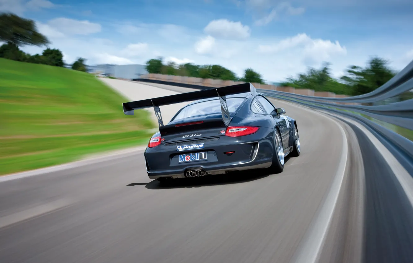 Photo wallpaper speed, track, Porsche, PORSCHE 911 gt3