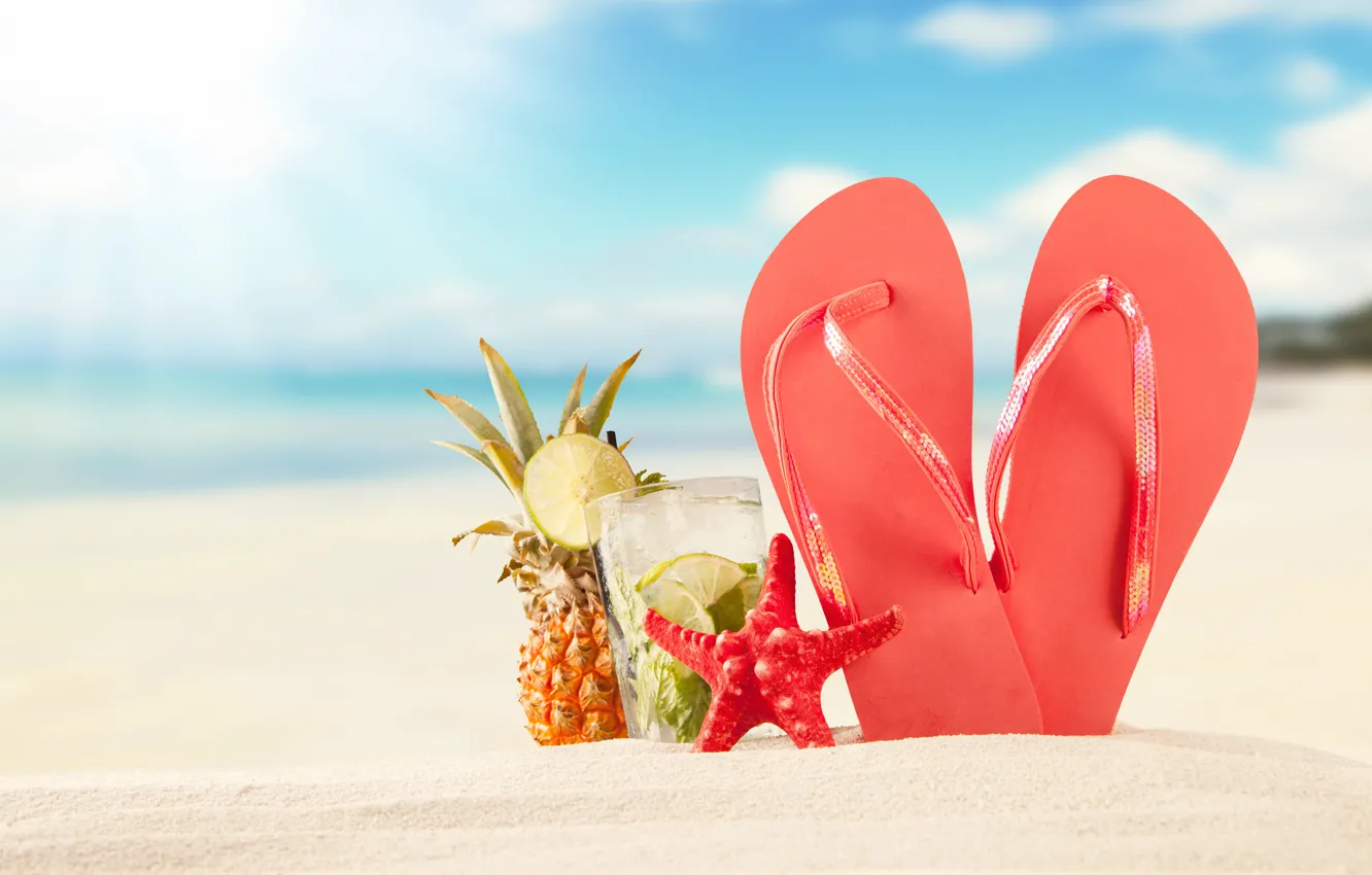 Photo wallpaper sand, sea, beach, summer, the sun, summer, beach, vacation