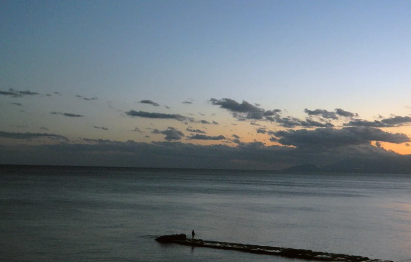 Photo wallpaper clouds, sunset, Southern coast of Crimea