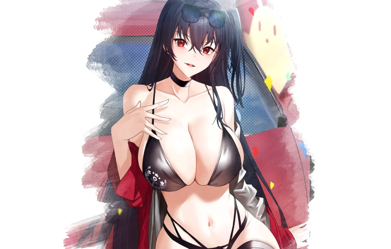 Photo wallpaper girl, hot, sexy, panties, boobs, anime, pretty, babe