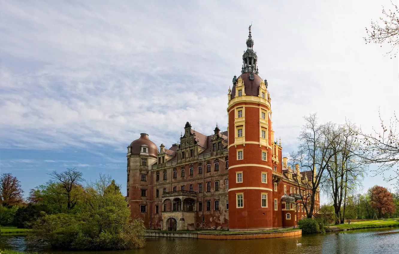 Photo wallpaper the city, photo, Germany, Bad Muskau, Prince Puckler, Palace, Muskau