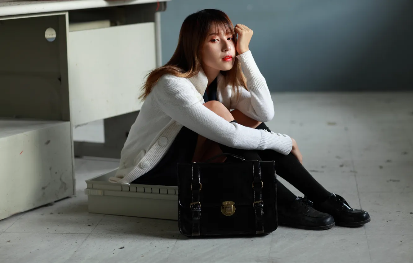 Photo wallpaper girl, schoolgirl, Asian, 6666