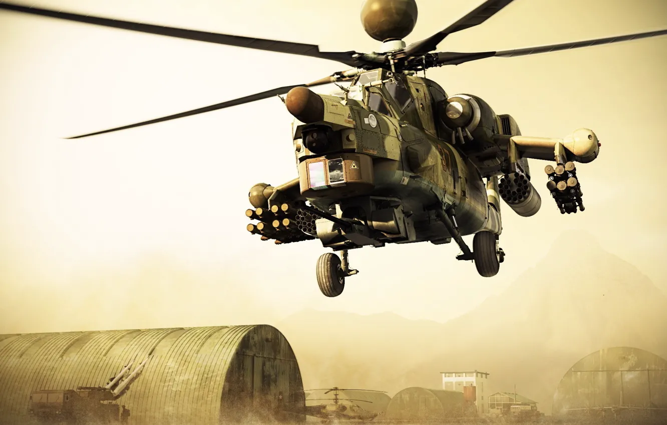 Photo wallpaper helicopters, Combat