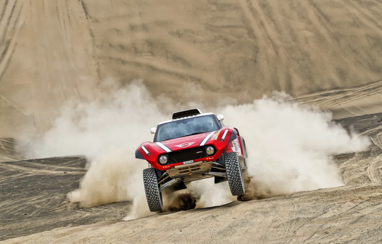 Photo wallpaper Sand, Mini, Sport, Desert, Speed, Rally, Dakar, Dakar