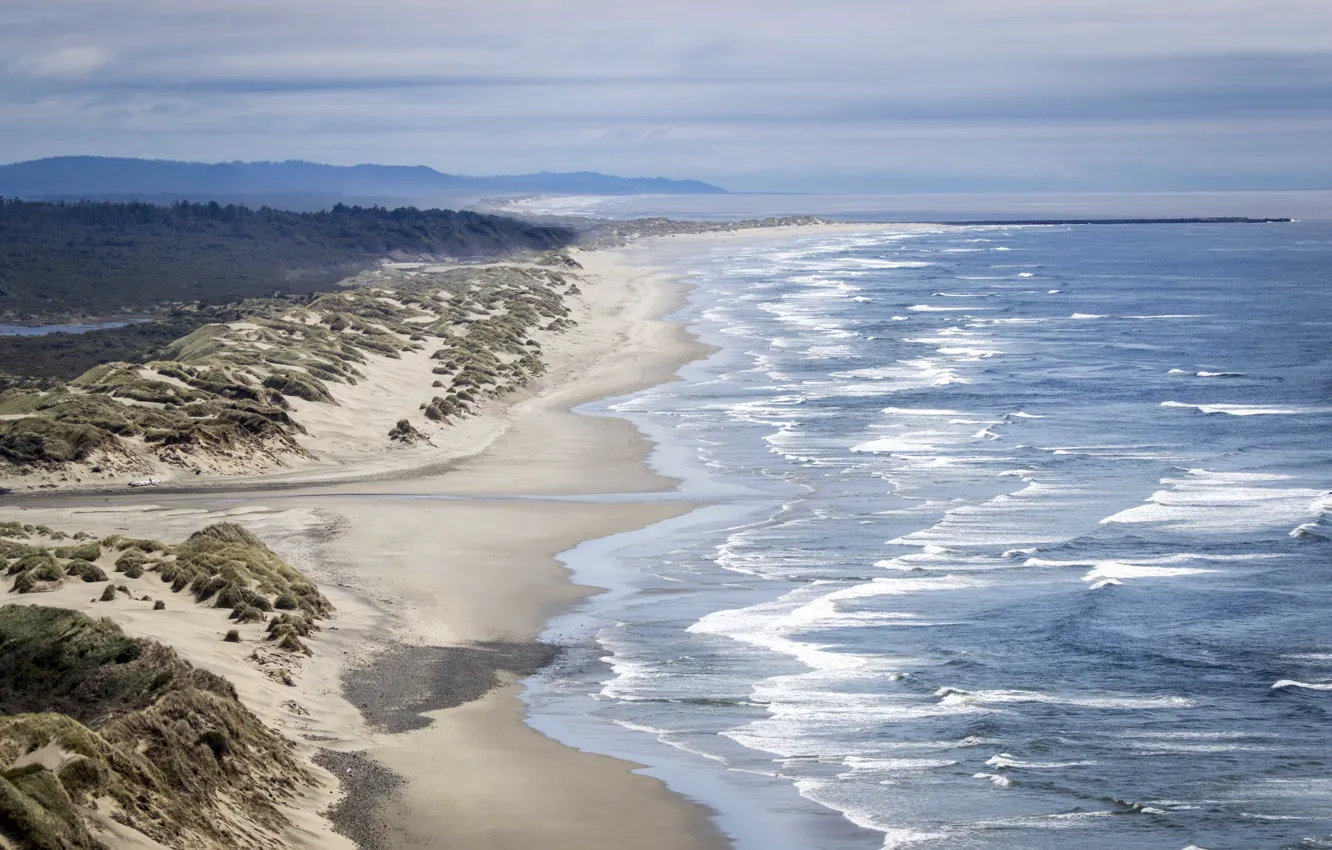 Photo wallpaper sea, wave, shore, surf