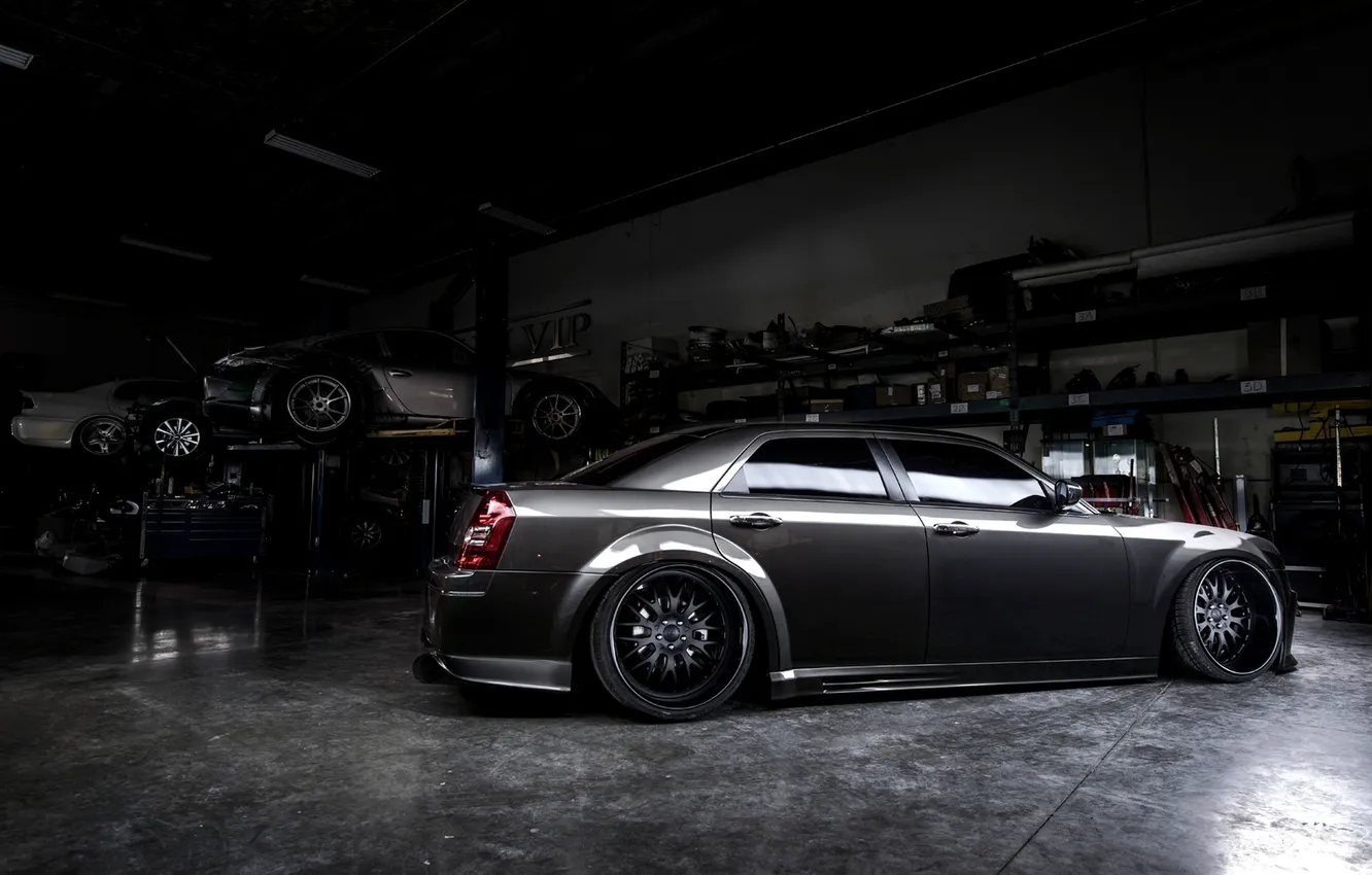 Photo wallpaper car, black, tuning, Chrysler, car, 300C, tuning, wallpapers