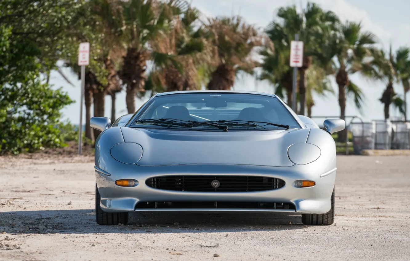 Photo wallpaper legend, front view, Jaguar, Jaguar XJ220, supercar