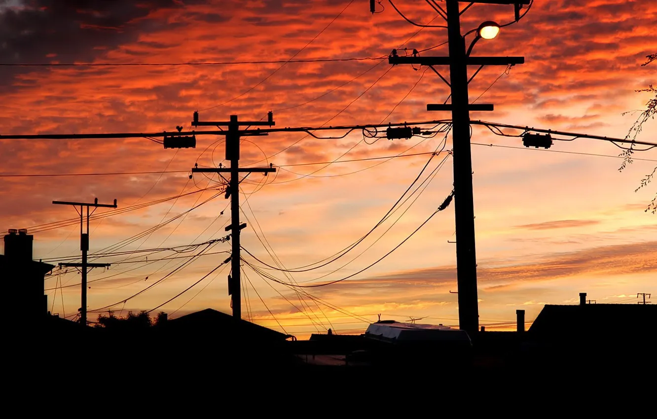 Photo wallpaper the sky, light, night