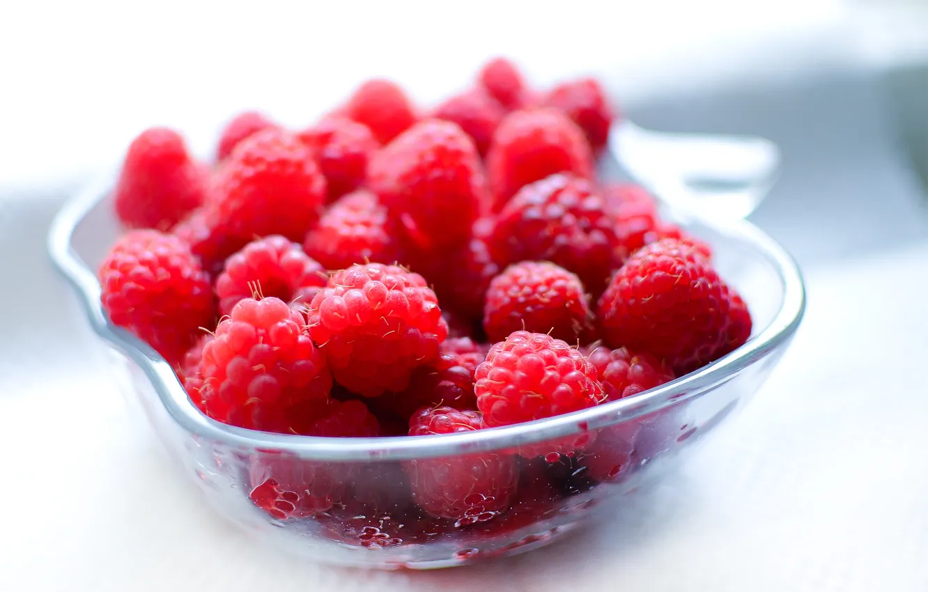Photo wallpaper summer, macro, berries, raspberry, food