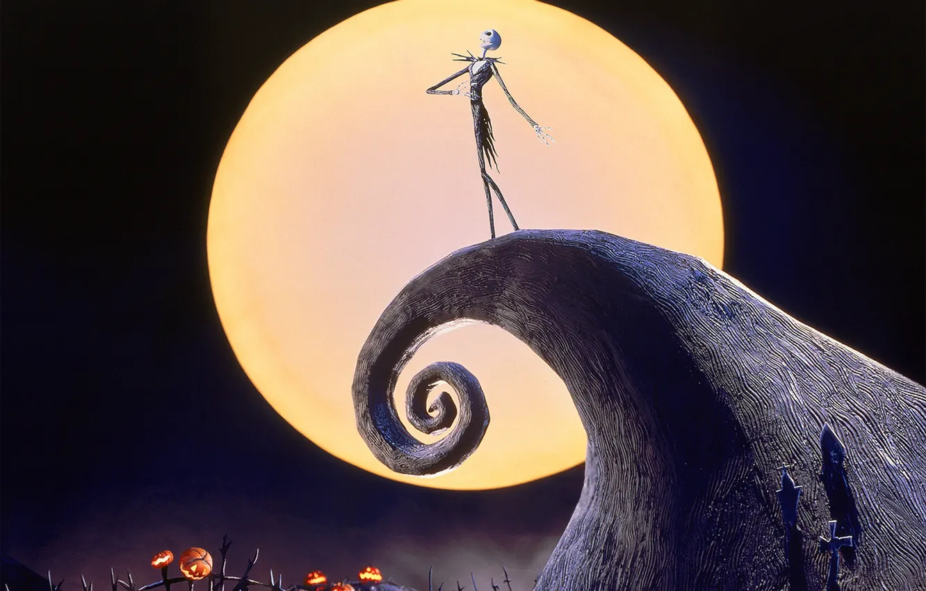 Photo wallpaper cartoon, Jack, Barton, the nightmare before Christmas