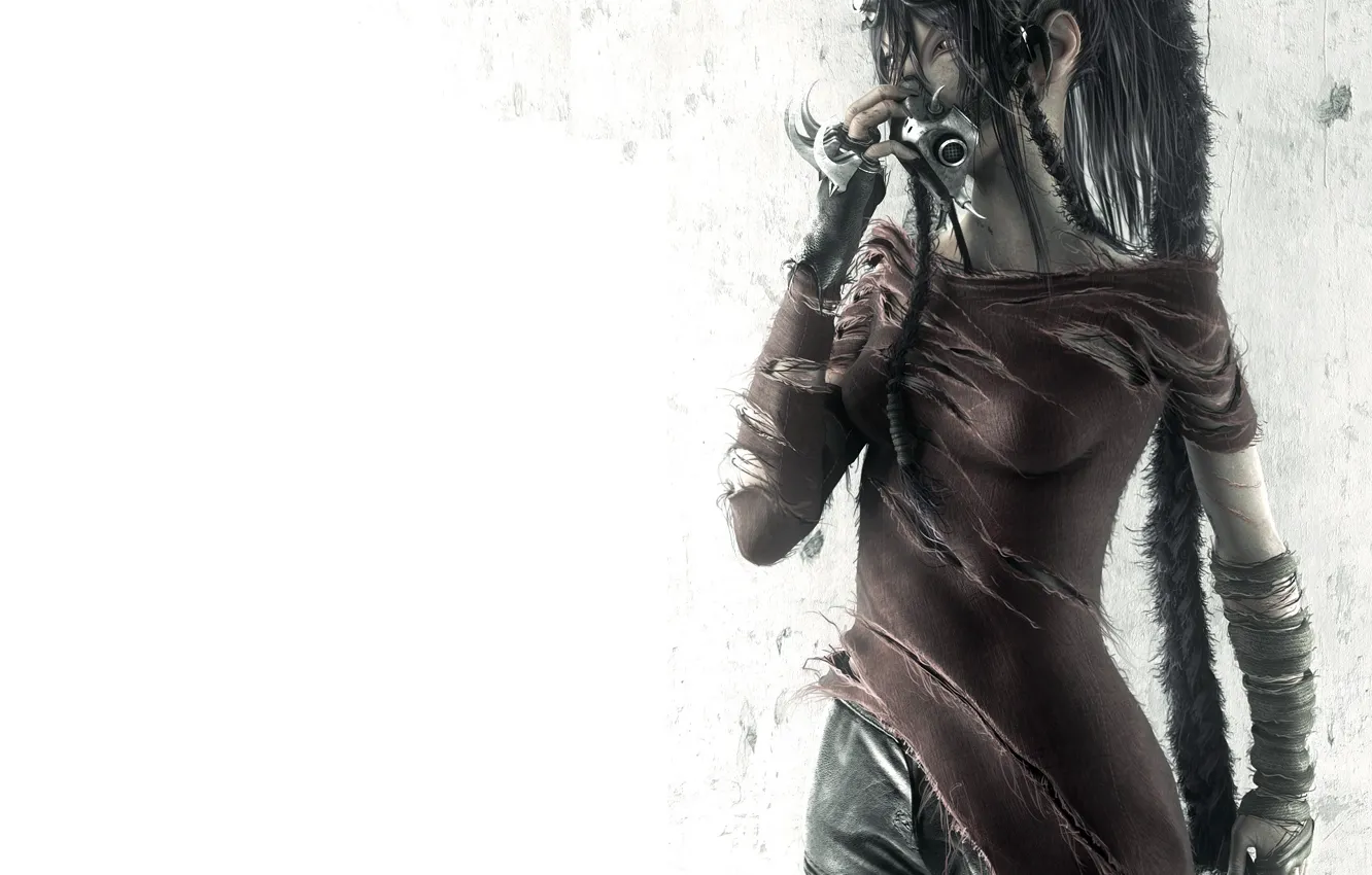 Photo wallpaper girl, art, Romeo Jonathan, Neformal, Cyber goth