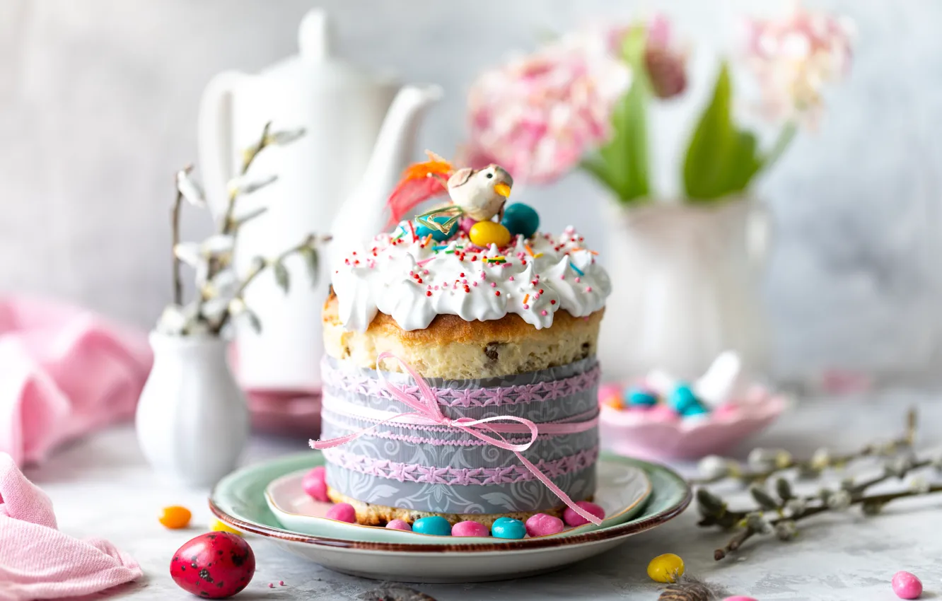 Photo wallpaper Easter, decoration, cake, egg, Karina Klachuk