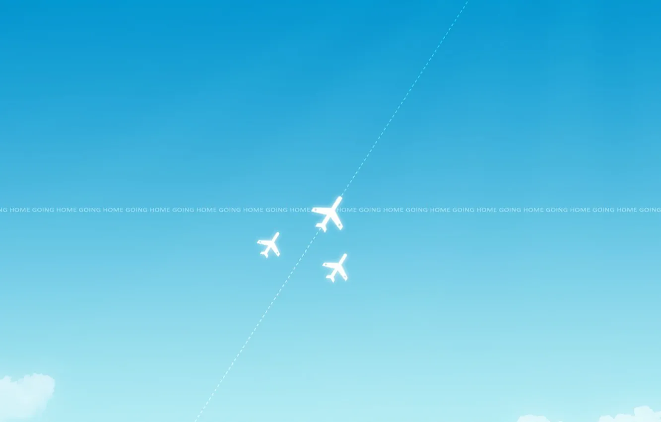 Photo wallpaper blue, minimalism, Aircraft